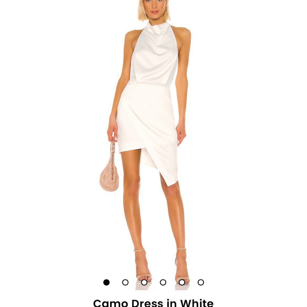 Elliatt White Elegant Halter Dress Bridal Bride Reception Size Small